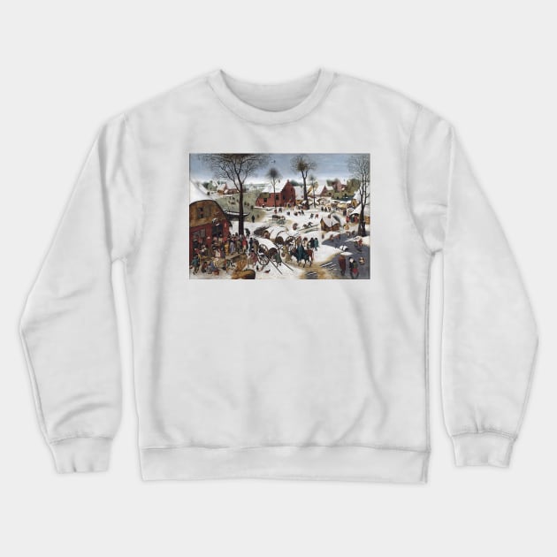 Pieter Brueghel The Census at Bethlehem Crewneck Sweatshirt by pdpress